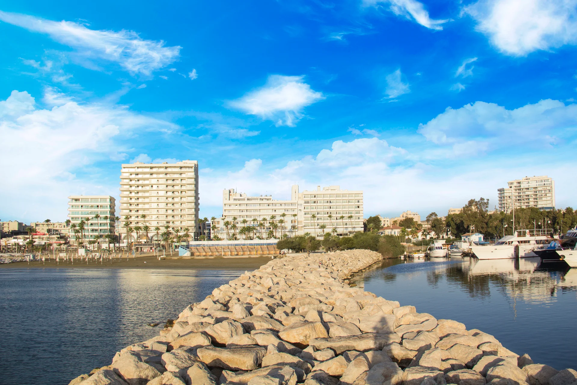 Larnaca waterfront and marina